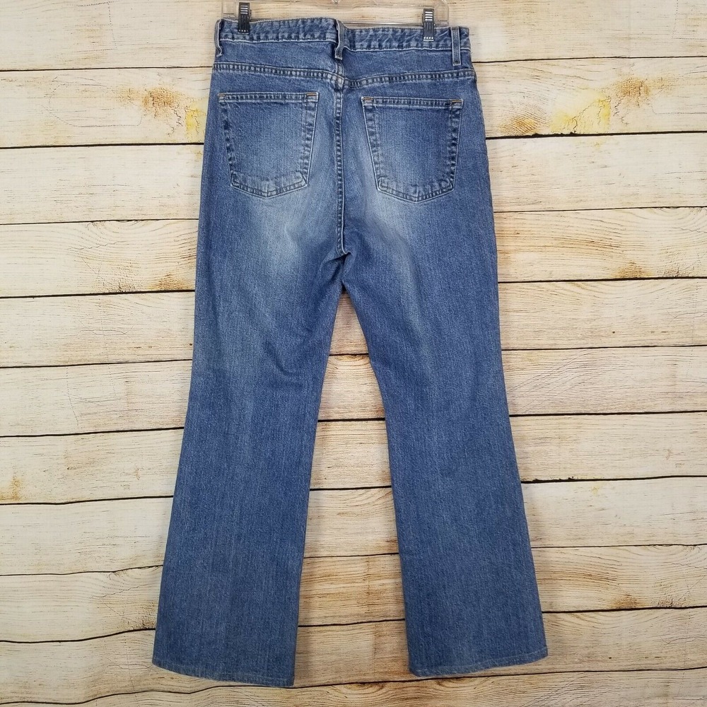 Gap Flare Stretch Jeans Womens 14 Regular Blue Cotton Blend Mid Rise Medium Wash - Picture 8 of 11